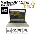 m[gp\R MacBookAir14,2 ( M2 , 2022 ) A2681 M2 8RA 24GB SSD2TB 13,6C` X^[Cg Apple  CN